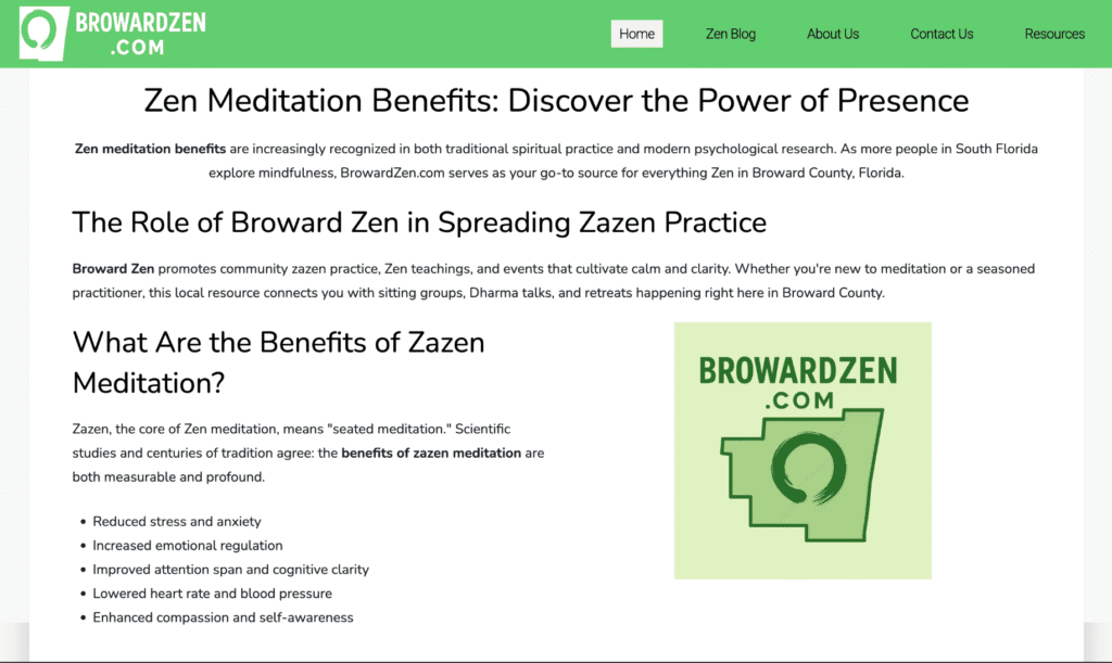 Broward Zen Website